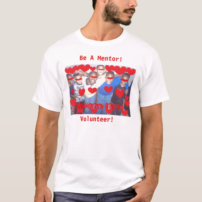 Camiseta Sea un mentor para la especie en peligro (Anverso)