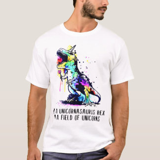 Camiseta Sea un unicornio Saurus Rex en un campo de los T-s