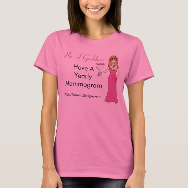 Camiseta Sea una diosa, tenga una diosa BCA del vino del (Anverso)
