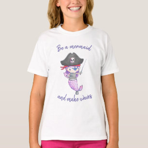 Camiseta Sea una sirena y haga el dibujo de la sirena de