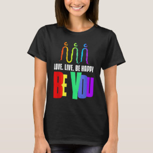 Camiseta Sea usted LGBTQ Ally Rainbow Flag Orgullo Lesbiana
