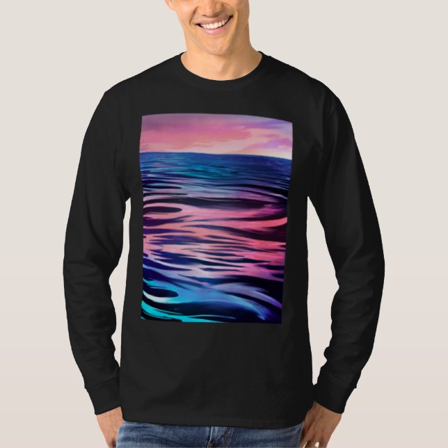 Camiseta Sea Waves Sunset (Anverso)