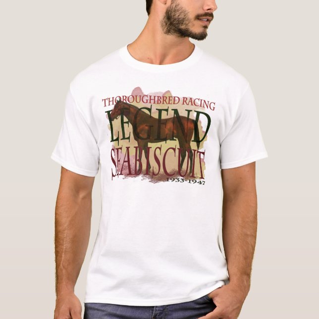 Camiseta Seabiscuit - leyenda excelente de las Carreras (Anverso)