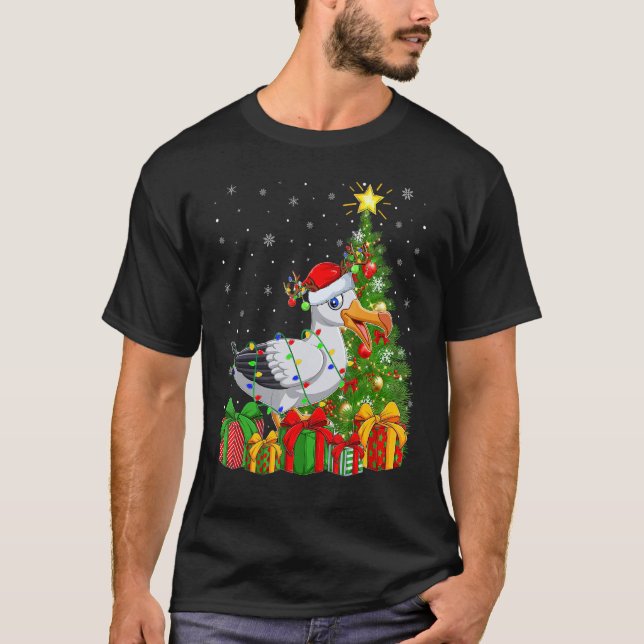 Camiseta Seagull Bird   Xmas Holiday Santa Seagull Christma (Anverso)