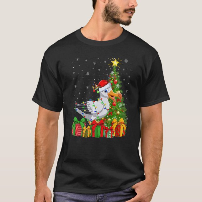 Camiseta Seagull Bird  Xmas Holiday Santa Seagull Christmas (Anverso)