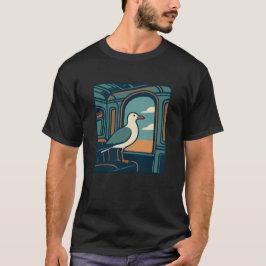 Camiseta Seagull Retro Travel Window Art