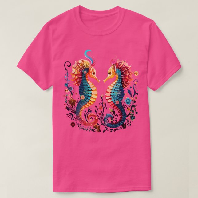 Camiseta Seahorse Couple Valentine (Diseño del anverso)