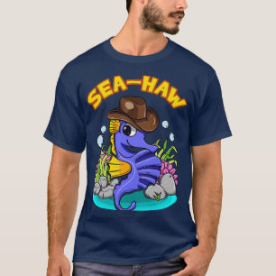 Camiseta Seahorse Cowboy Sea Haw Funny Humor