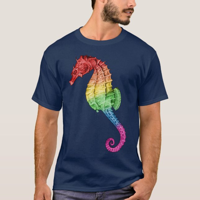 Camiseta Seahorse del arco iris (Anverso)