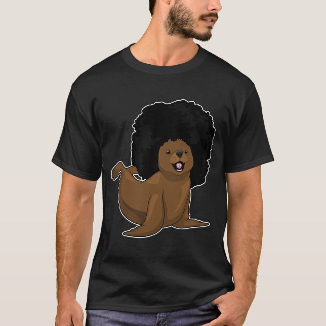 Camiseta Seal Afro Heridas (Anverso)