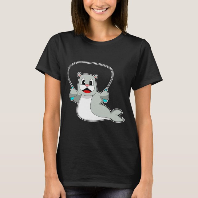 Camiseta Seal Rope saltando cuerda de salto (Anverso)