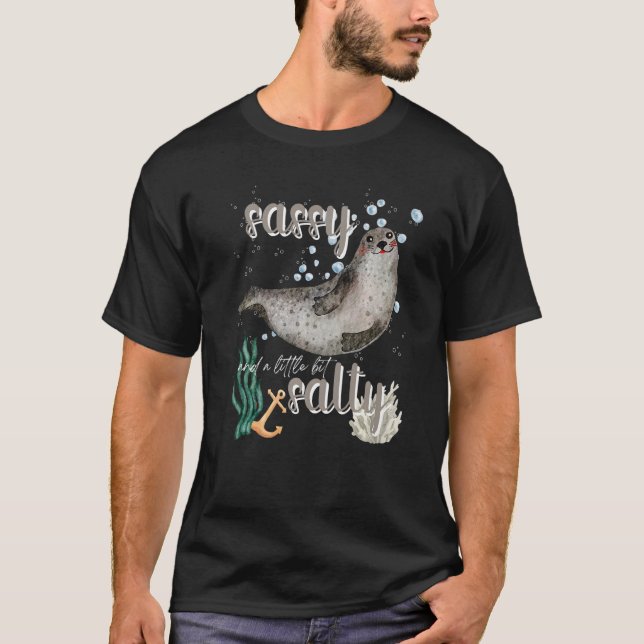 Camiseta Seal Sassy & Salty Attitude Sweet Southern Ocean P (Anverso)
