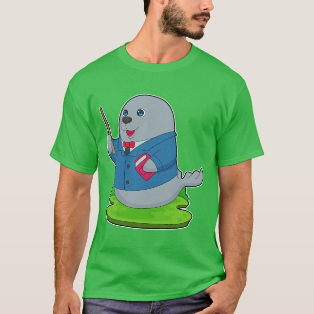 Camiseta Seal Teacher Book School (Anverso)