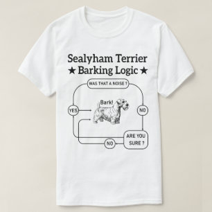 Camiseta Sealyham Terrier Barking Logic Graciosa Perro Sarc