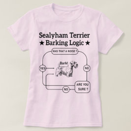 Camiseta Sealyham Terrier Barking Logic Graciosa Perro Sarc