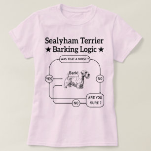 Camiseta Sealyham Terrier Barking Logic Graciosa Perro Sarc