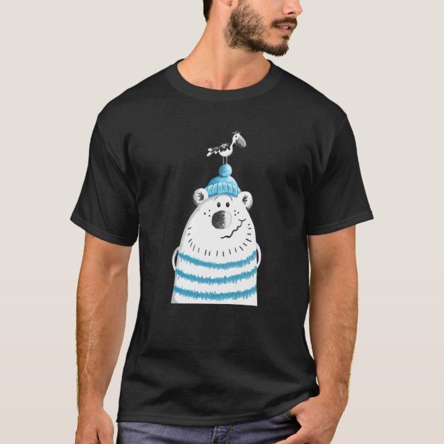 Camiseta Seaman Bear With Seagull I Maritime (Anverso)