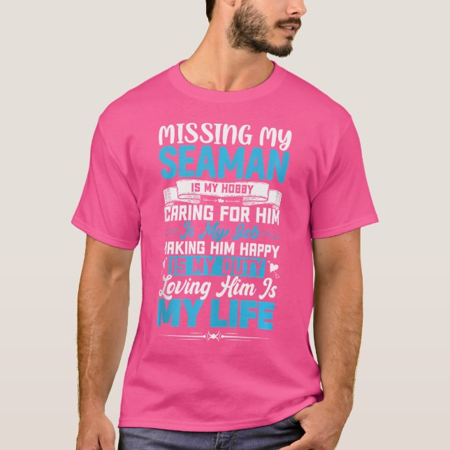 Camiseta Seaman Para Una Esposa Novia De Seaman (Anverso)