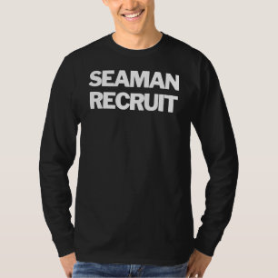 Camiseta Seaman Recruit Insignia Textos Aparatos Militares 