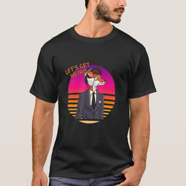 Camiseta Seamos Extraños Hipster Fox en Business Suite y Ti (Anverso)