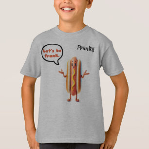 Camiseta "Seamos Frank" Hotdog Personizalbe Pun Boy's