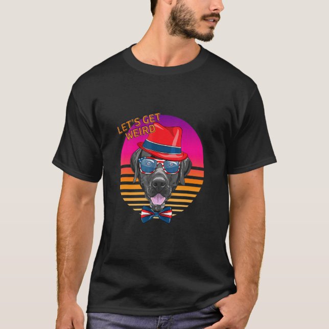 Camiseta Seamos Labrador Retriever Extraño Perro Con Gafas  (Anverso)