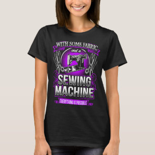 Camiseta Seamstress Quilling Scoser Machine Love Quilters
