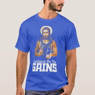 Camiseta Sean Benditos Funny Muscle Jesús Ganancias de Leva