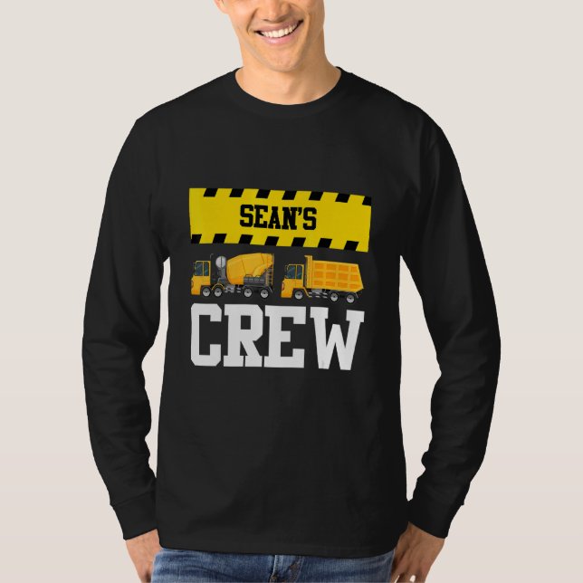 Camiseta Sean Construction Crew Personalizado Dumptruck (Anverso)