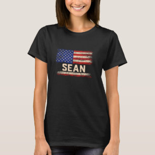 Camiseta Sean First Name Shirt Sean Name American Flag