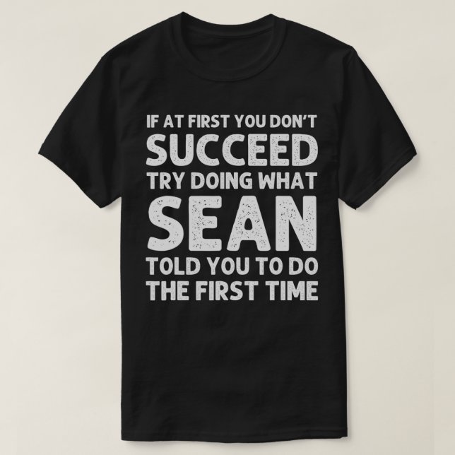 Camiseta SEAN Gift Name Personalized Birthday Funny Christm (Diseño del anverso)