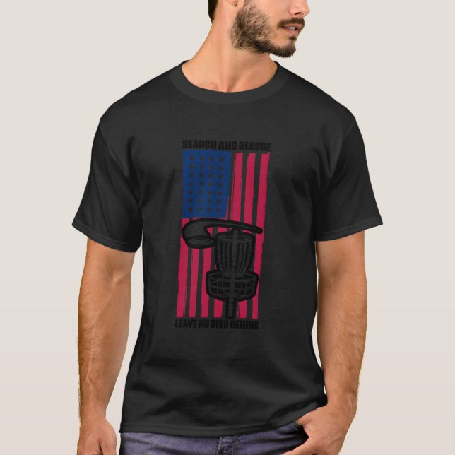 Camiseta Search Rescue Leave No Disc Behind Usa Flag Disc G (Anverso)