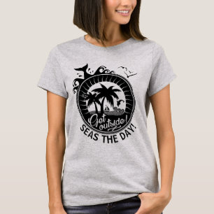 Camiseta Seas the Day Personalizar Cualquier cita   Beach S