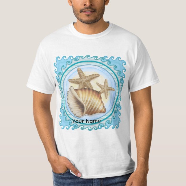 Camiseta Seashell and Starfish (Anverso)