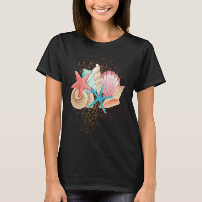 Camiseta Seashell Beach Ocean Shells Collector Crafts Starf (Anverso)