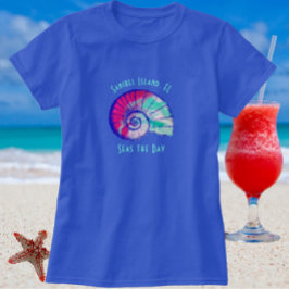 Camiseta Seashell de la Bonito de la isla de Sanib