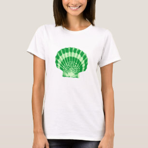 Camiseta Seashell - esmeralda y verde menta