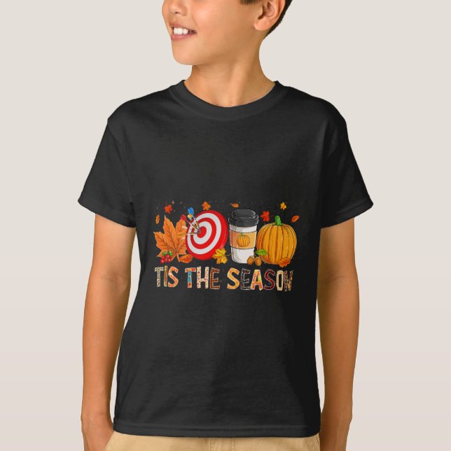 Camiseta Season Leopard Pumpkin Darts Halloween Fall Leaf (Anverso)