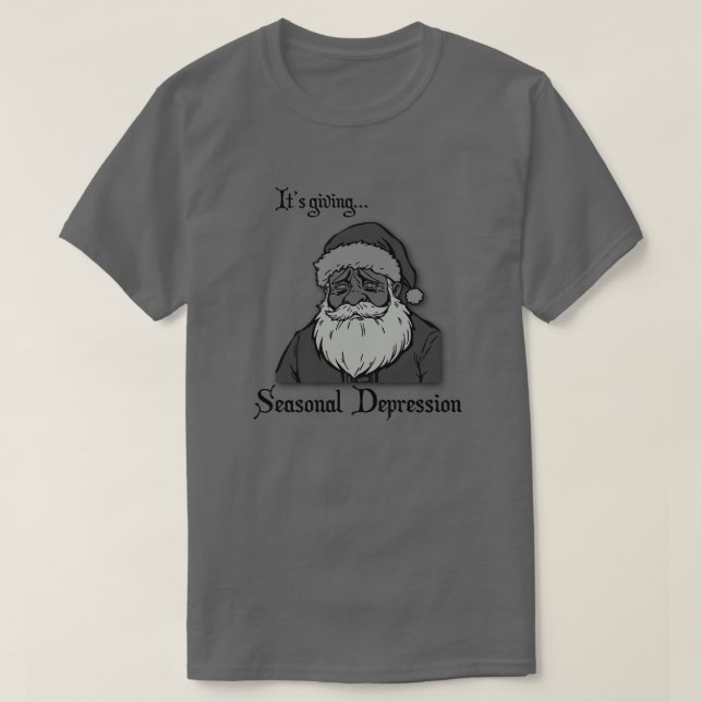 Camiseta Seasonal Depression Ironic Christmas (Diseño del anverso)
