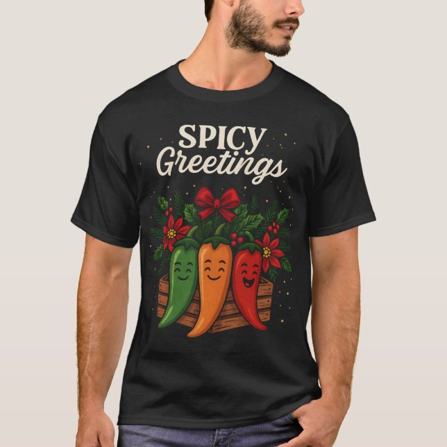 Camiseta Seasoning Greetings Cute Holiday Spice Characters (Anverso)
