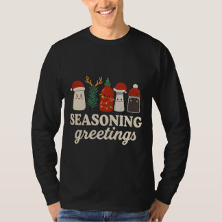 Camiseta Seasoning Greetings Punny Cooking Holiday Graphic