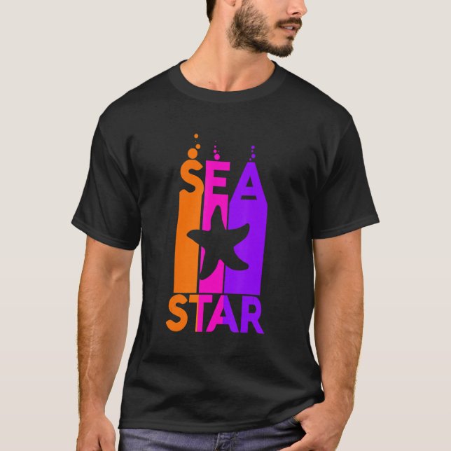 Camiseta Seastar Animal Rainbow Bubble With Silhouette (Anverso)