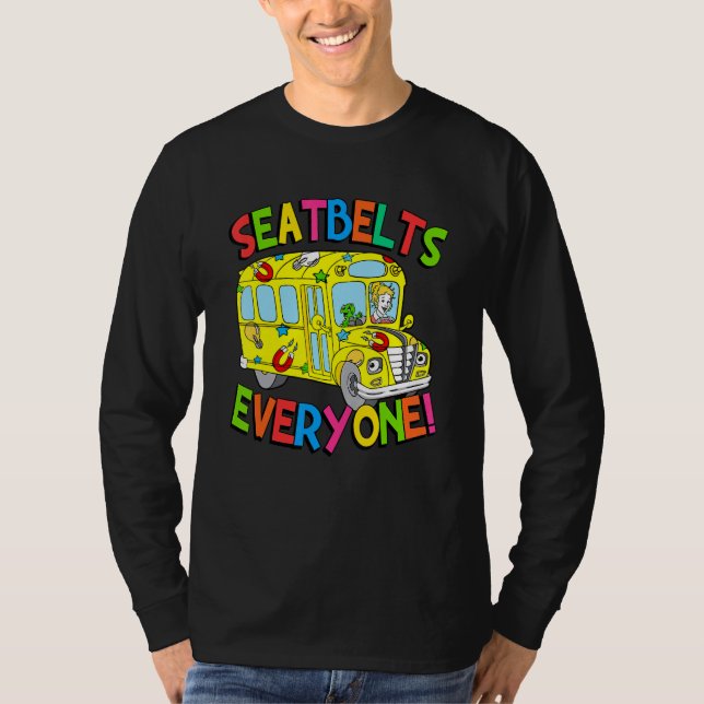 Camiseta Seatbelts Everyone Funny School Bus Driver Job Pri (Anverso)