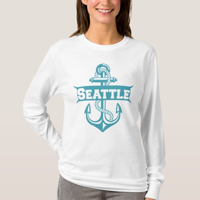 Camiseta Seattle, Ancla Noroeste del Pacífico, Washington (Anverso)