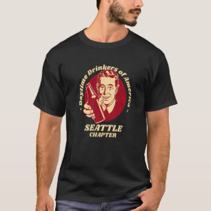 Camiseta Seattle Chapter Drinkers diurnos Beer Brew Humor