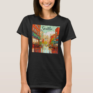 Camiseta Seattle en la lluvia