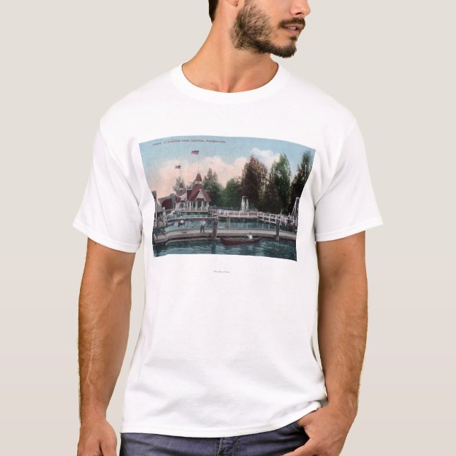 Camiseta Seattle, escena del parque de WashingtonMadison (Anverso)