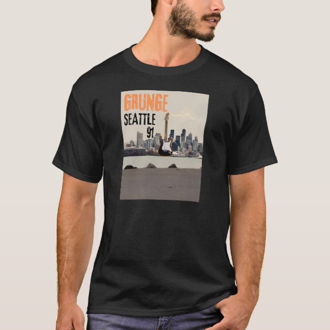 Camiseta Seattle Grunge 1991 Music Vibe (Anverso)