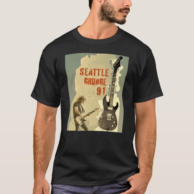 Camiseta Seattle Grunge Music 1991 (Anverso)