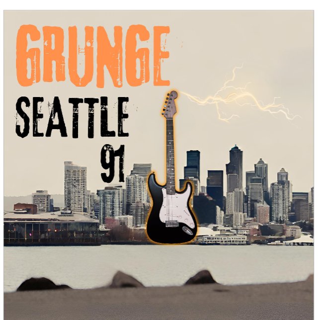 Camiseta Seattle Grunge Music 1991 (Subido por el creador)